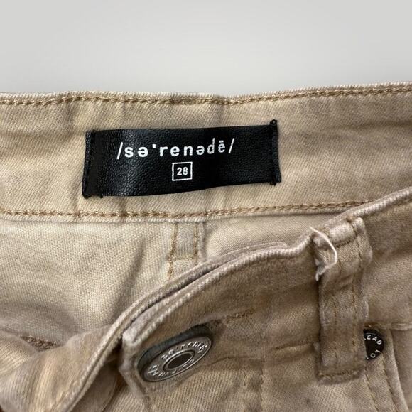 Serenade KILL BILL Men’s Jeans Size 28 L31 Beige with Red Paint - Picture 4 of 9